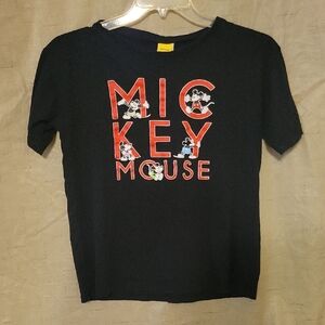 Disney Black Mickey Mouse Graphic Short Sleeve Tee